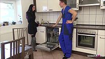 German Mature: The Extremely Short German Milf Is Driven By The Craftsman And Is Typically Underfed